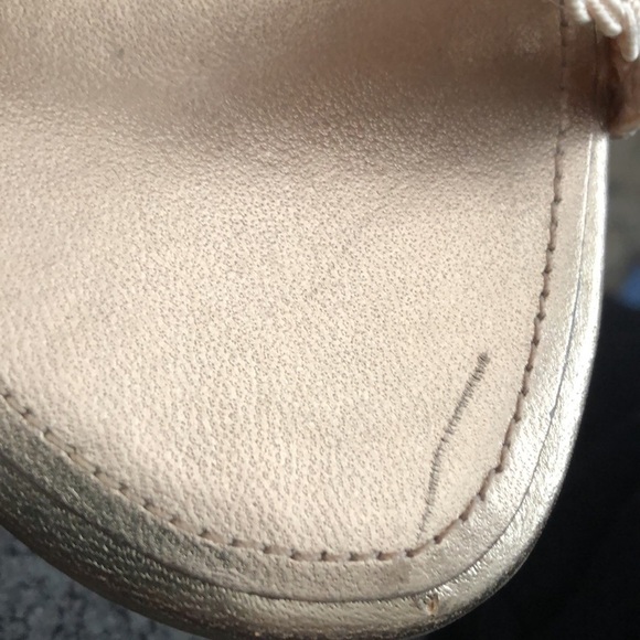 Cole Haan Cream Colored Macrame, Cork Heeled Sandals. Size 7.5-8. - Picture 8 of 8